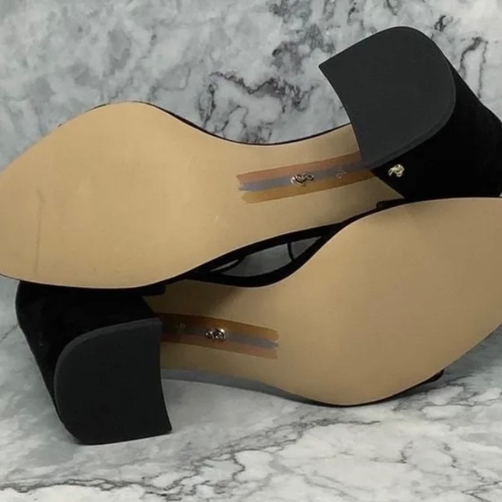Sam Edelman Women's 9.5W Black Suede Daniella Heels Sandals Ankle Strap  New - Picture 7 of 9